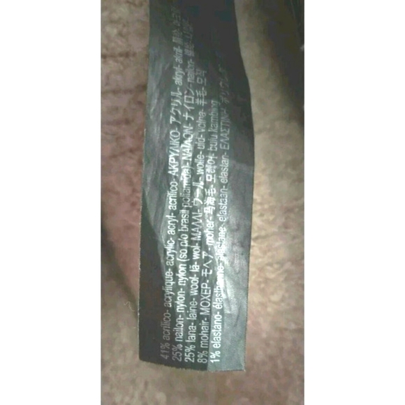 ZARA Fuzy Sweater Women's Medium Camel Multi Textured Pockets Mohair Wool - Picture 9 of 9